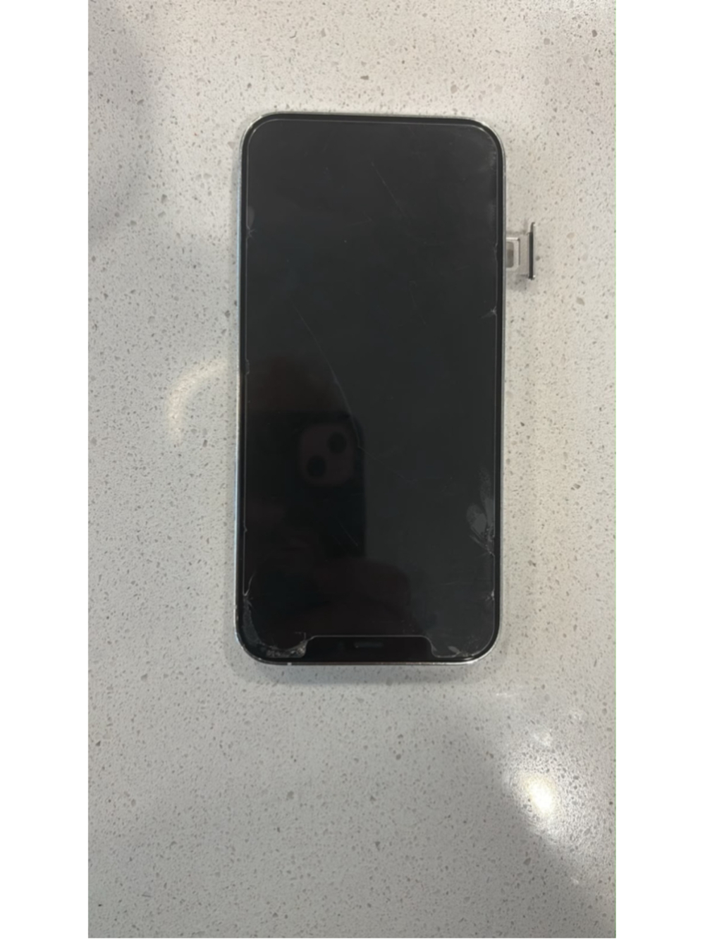 Apple iPhone 12 Pro Silver A2406 Untested Shattered For Parts Repair #C152c